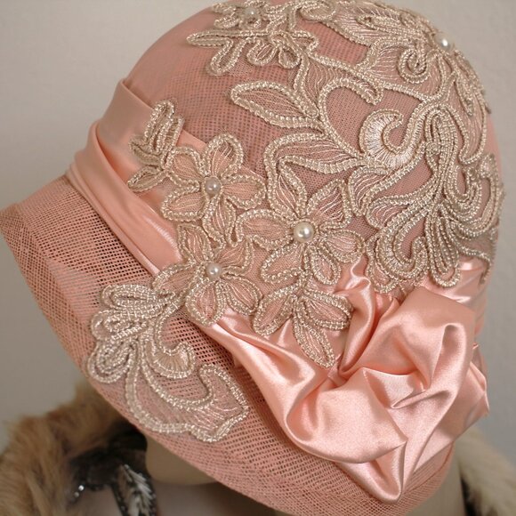 Vintage Style 1920s Flapper Hat main image 7